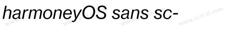 harmoneyOS sans sc字体转换